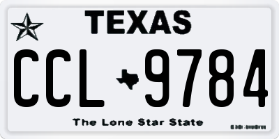 TX license plate CCL9784