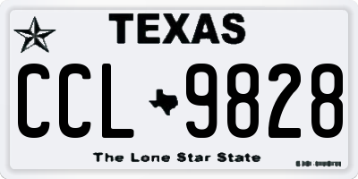 TX license plate CCL9828