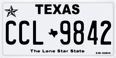 TX license plate CCL9842