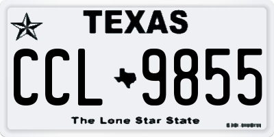 TX license plate CCL9855