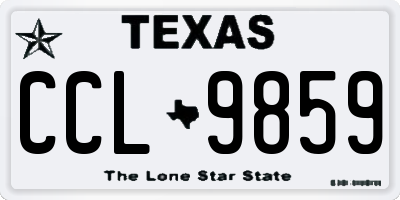 TX license plate CCL9859
