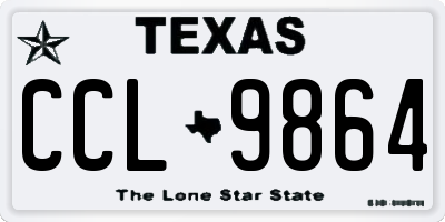 TX license plate CCL9864