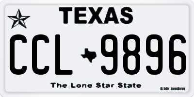 TX license plate CCL9896