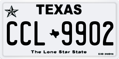TX license plate CCL9902