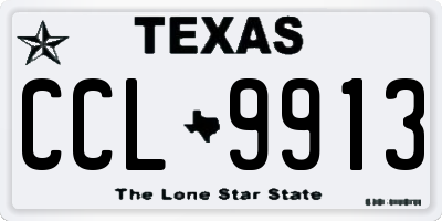 TX license plate CCL9913