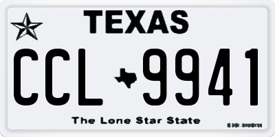 TX license plate CCL9941
