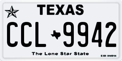 TX license plate CCL9942