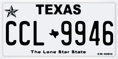 TX license plate CCL9946