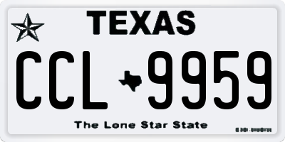 TX license plate CCL9959