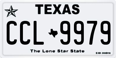 TX license plate CCL9979
