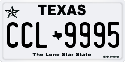 TX license plate CCL9995