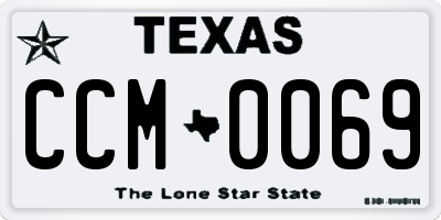 TX license plate CCM0069