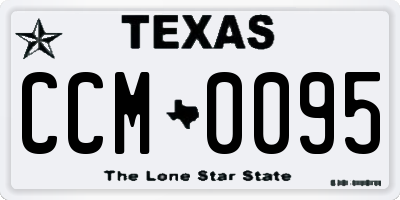 TX license plate CCM0095