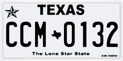 TX license plate CCM0132