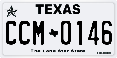 TX license plate CCM0146