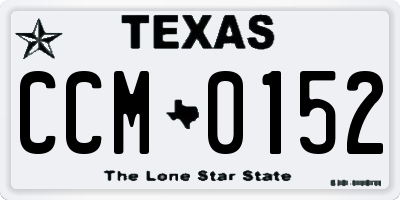 TX license plate CCM0152