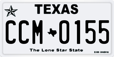 TX license plate CCM0155