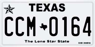 TX license plate CCM0164