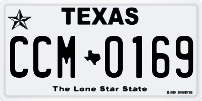 TX license plate CCM0169
