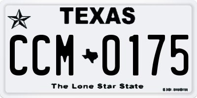 TX license plate CCM0175