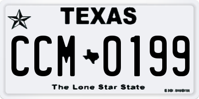 TX license plate CCM0199