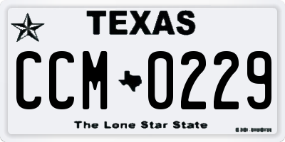 TX license plate CCM0229