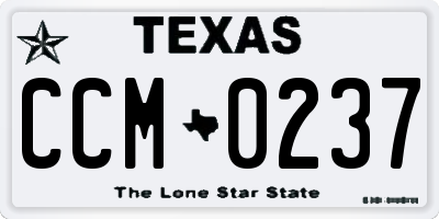 TX license plate CCM0237