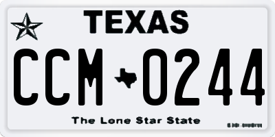 TX license plate CCM0244