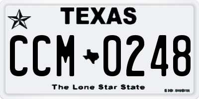 TX license plate CCM0248