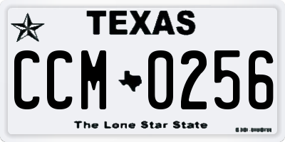 TX license plate CCM0256