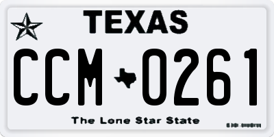 TX license plate CCM0261