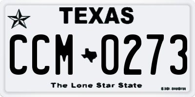 TX license plate CCM0273