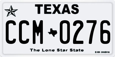 TX license plate CCM0276