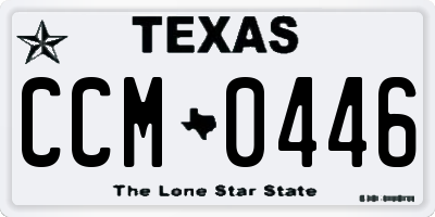 TX license plate CCM0446