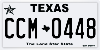 TX license plate CCM0448