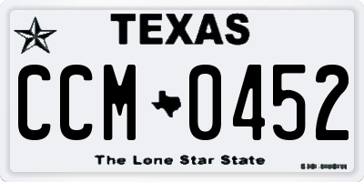 TX license plate CCM0452