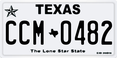 TX license plate CCM0482