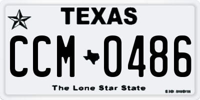 TX license plate CCM0486