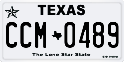 TX license plate CCM0489