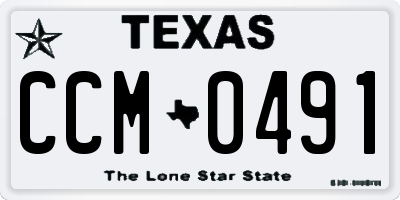 TX license plate CCM0491