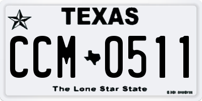 TX license plate CCM0511