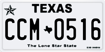 TX license plate CCM0516