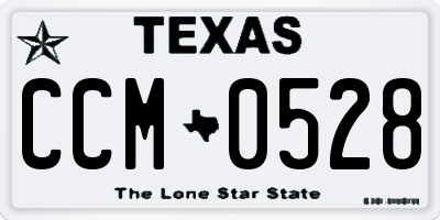 TX license plate CCM0528