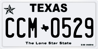 TX license plate CCM0529