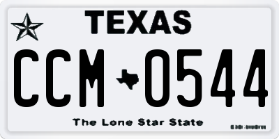 TX license plate CCM0544
