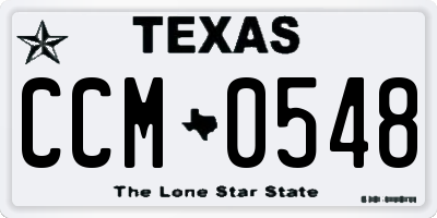 TX license plate CCM0548