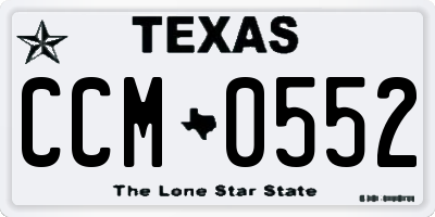 TX license plate CCM0552