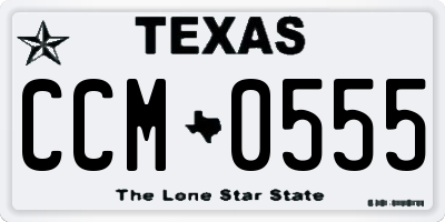 TX license plate CCM0555
