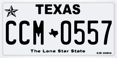 TX license plate CCM0557