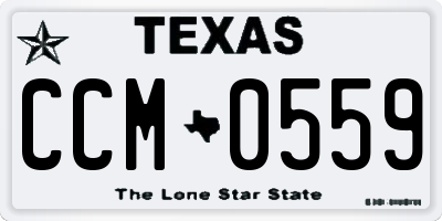 TX license plate CCM0559